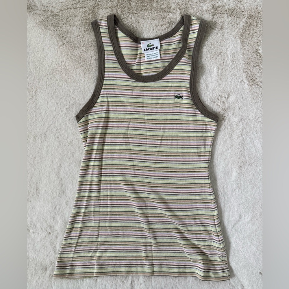 Lacoste Multicolor Striped Sleeveless Top